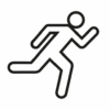 Icon einer laufenden Person