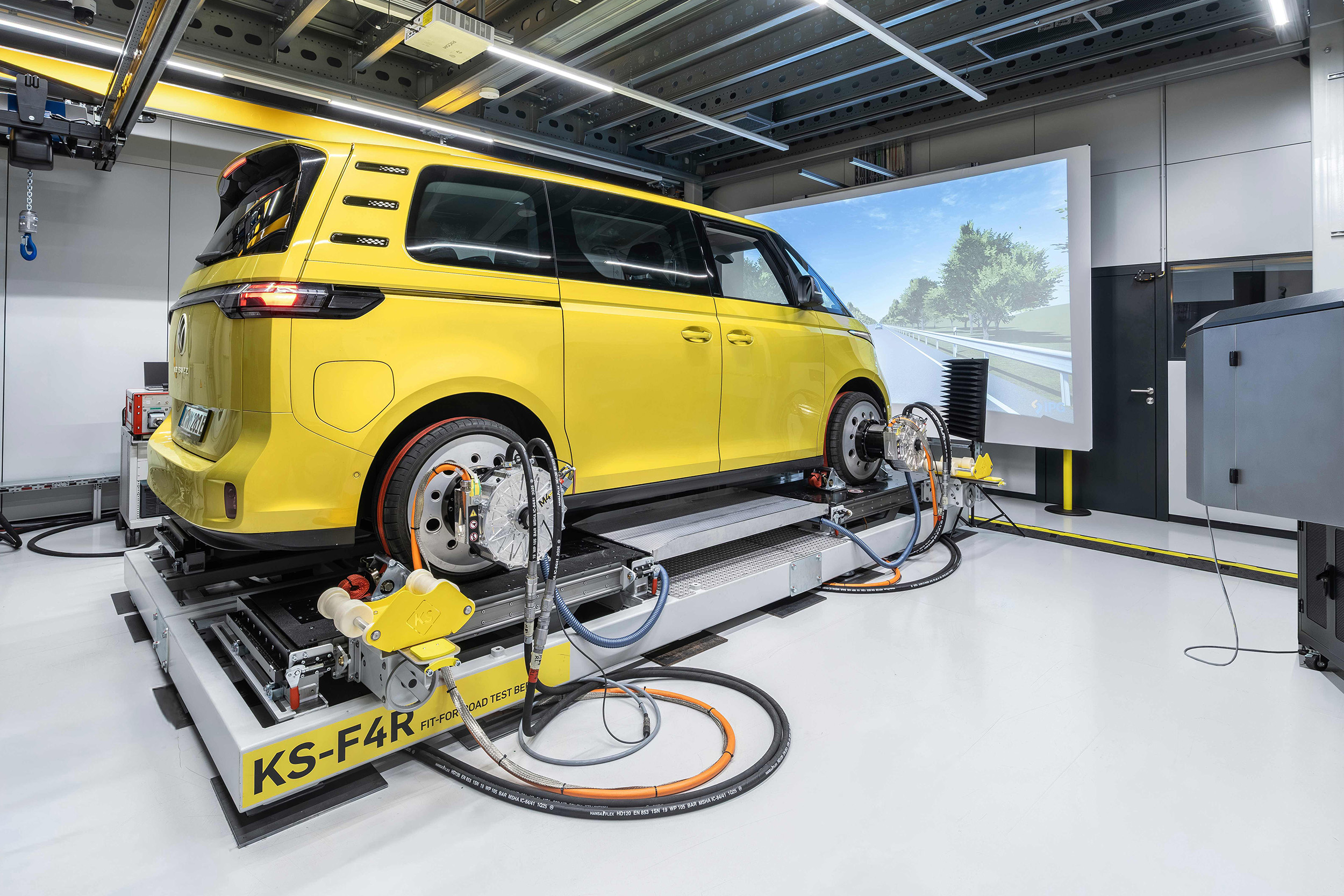 KS-Fit4Road Prüfstand mit Fahrzeug